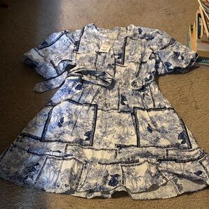 NWT Joie Dress Blue White Tropical Hawaiian TJMaxx